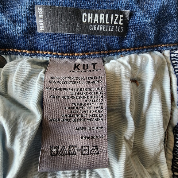 Kut from the kloth Charlize high-rise cigarette leg jean size 12 - Picture 4 of 8